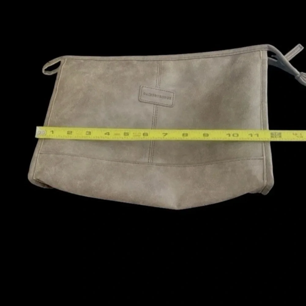 Gainsborough-Faux Suede Travel Bag-Size: Approx 12x7.5x3.5-Color: Brown